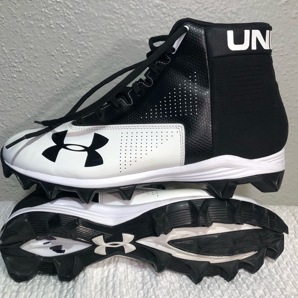 Under Armour NEW Men’s US 10.5 Size Renegade RM Football Cleats Black High Top - Picture 5 of 5